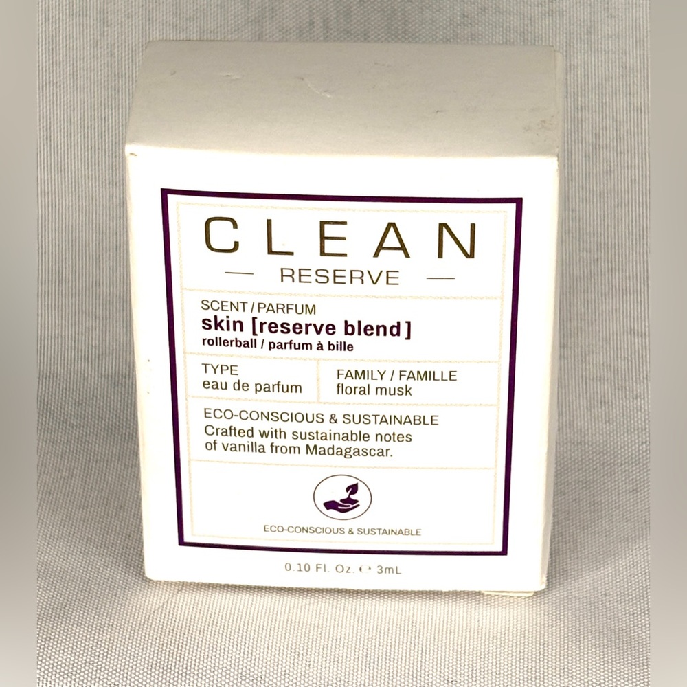 Clean Skin [Reserve Blend] Eau de Parfum Rollerball 0.10 fl oz / 3mL New in Box - Picture 5 of 8